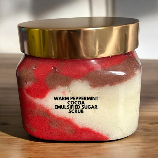 Warm Peppermint Cocoa Sugar Scrub- HOLIDAY COLLECTION