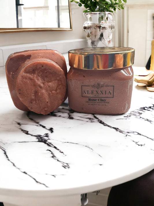 Rose Clay Radiance: Exfoliating Sugar Scrub