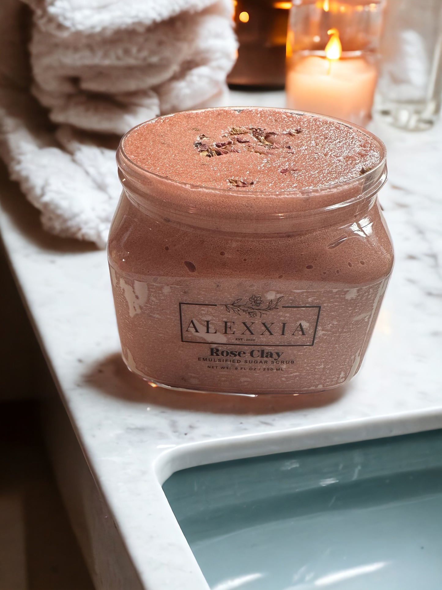 Rose Clay Radiance: Exfoliating Sugar Scrub